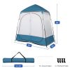 90x90x48" Portable Outdoor Pop-Up Camping Shower Tent Enclosure, Shower Shelter, Changing Room, Dressing Tent, 2 Rooms, Instant Tent Blue/White RT