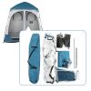 90x90x48" Portable Outdoor Pop-Up Camping Shower Tent Enclosure, Shower Shelter, Changing Room, Dressing Tent, 2 Rooms, Instant Tent Blue/White RT