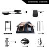 Foldable 2-3 People Amphibious Inflatable Car Roof Top Tent for camping Outdoor Glamping Camping Tent for SUV, Truck Without Ladder, Two-tone Style