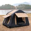 Foldable 2-3 People Amphibious Inflatable Car Roof Top Tent for camping Outdoor Glamping Camping Tent for SUV, Truck Without Ladder, Two-tone Style
