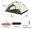 Camping dome tent is suitable for 2~3 people, waterproof, spacious, portable backpack tent, suitable for outdoor camping, hiking