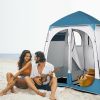 90x90x48" Portable Outdoor Pop-Up Camping Shower Tent Enclosure, Shower Shelter, Changing Room, Dressing Tent, 2 Rooms, Instant Tent Blue/White RT