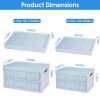 Collapsible Storage Bins With Dustproof Lid Waterproof Interior Bag Handle Stackable Storage Box Container Utility Organizer Crate For Camping Fishing