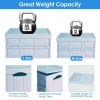 Collapsible Storage Bins With Dustproof Lid Waterproof Interior Bag Handle Stackable Storage Box Container Utility Organizer Crate For Camping Fishing