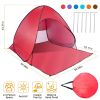 Pop Up Beach Tent Sunshade Shelter Anti-UV Automatic Waterproof Tent Canopy for 2/3 Man w/ Net Window Storage Bag