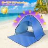 Pop Up Beach Tent Sunshade Shelter Anti-UV Automatic Waterproof Tent Canopy for 2/3 Man w/ Net Window Storage Bag
