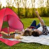 Pop Up Beach Tent Sunshade Shelter Anti-UV Automatic Waterproof Tent Canopy for 2/3 Man w/ Net Window Storage Bag