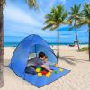 Pop Up Beach Tent Sunshade Shelter Anti-UV Automatic Waterproof Tent Canopy for 2/3 Man w/ Net Window Storage Bag