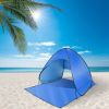 Pop Up Beach Tent Sunshade Shelter Anti-UV Automatic Waterproof Tent Canopy for 2/3 Man w/ Net Window Storage Bag