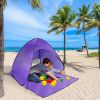 Pop Up Beach Tent Sunshade Shelter Anti-UV Automatic Waterproof Tent Canopy for 2/3 Man w/ Net Window Storage Bag
