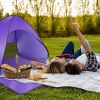 Pop Up Beach Tent Sunshade Shelter Anti-UV Automatic Waterproof Tent Canopy for 2/3 Man w/ Net Window Storage Bag
