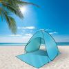Pop Up Beach Tent Sunshade Shelter Anti-UV Automatic Waterproof Tent Canopy for 2/3 Man w/ Net Window Storage Bag