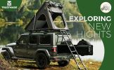 Trustmade Triangle Aluminum Black Hard Shell Grey Rooftop Tent with Roof Rack Scout Plus Series