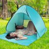 Pop Up Beach Tent Sunshade Shelter Anti-UV Automatic Waterproof Tent Canopy for 2/3 Man w/ Net Window Storage Bag