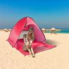 Pop Up Beach Tent Sunshade Shelter Anti-UV Automatic Waterproof Tent Canopy for 2/3 Man w/ Net Window Storage Bag