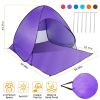 Pop Up Beach Tent Sunshade Shelter Anti-UV Automatic Waterproof Tent Canopy for 2/3 Man w/ Net Window Storage Bag