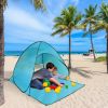 Pop Up Beach Tent Sunshade Shelter Anti-UV Automatic Waterproof Tent Canopy for 2/3 Man w/ Net Window Storage Bag