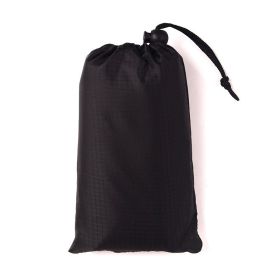 Lightweight Waterproof Floor Mat Mini Folding Beach Mat Outdoor Camping Moisture Proof Picnic Mat (Color: Black)