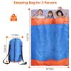 3 People Sleeping Bag for Adult Kids Lightweight Water-Resistant Camping Cotton Liner Cold Warm Weather Indoor Outdoor Use 3 Season with Sack for Spri