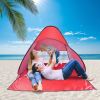 Pop Up Beach Tent Sunshade Shelter Anti-UV Automatic Waterproof Tent Canopy for 2/3 Man w/ Net Window Storage Bag