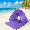 Pop Up Beach Tent Sunshade Shelter Anti-UV Automatic Waterproof Tent Canopy for 2/3 Man w/ Net Window Storage Bag