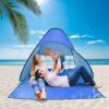 Pop Up Beach Tent Sunshade Shelter Anti-UV Automatic Waterproof Tent Canopy for 2/3 Man w/ Net Window Storage Bag