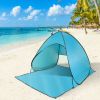 Pop Up Beach Tent Sunshade Shelter Anti-UV Automatic Waterproof Tent Canopy for 2/3 Man w/ Net Window Storage Bag
