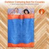 3 People Sleeping Bag for Adult Kids Lightweight Water-Resistant Camping Cotton Liner Cold Warm Weather Indoor Outdoor Use 3 Season with Sack for Spri