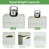 Collapsible Storage Bins With Dustproof Lid Waterproof Interior Bag Handle Stackable Storage Box Container Utility Organizer Crate For Camping Fishing