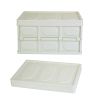 Collapsible Storage Bins With Dustproof Lid Waterproof Interior Bag Handle Stackable Storage Box Container Utility Organizer Crate For Camping Fishing