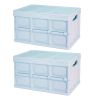 Collapsible Storage Bins With Dustproof Lid Waterproof Interior Bag Handle Stackable Storage Box Container Utility Organizer Crate For Camping Fishing