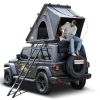 Explorer Rooftop Tent Hardshell with Luggage Racks & Replaceable Netting Rain Curtains, Truck Bed Tent for Camping