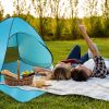 Pop Up Beach Tent Sunshade Shelter Anti-UV Automatic Waterproof Tent Canopy for 2/3 Man w/ Net Window Storage Bag