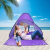 Pop Up Beach Tent Sunshade Shelter Anti-UV Automatic Waterproof Tent Canopy for 2/3 Man w/ Net Window Storage Bag