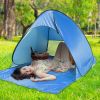 Pop Up Beach Tent Sunshade Shelter Anti-UV Automatic Waterproof Tent Canopy for 2/3 Man w/ Net Window Storage Bag