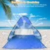 Pop Up Beach Tent Sunshade Shelter Anti-UV Automatic Waterproof Tent Canopy for 2/3 Man w/ Net Window Storage Bag