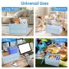 Collapsible Storage Bins With Dustproof Lid Waterproof Interior Bag Handle Stackable Storage Box Container Utility Organizer Crate For Camping Fishing
