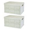 Collapsible Storage Bins With Dustproof Lid Waterproof Interior Bag Handle Stackable Storage Box Container Utility Organizer Crate For Camping Fishing