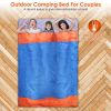 3 People Sleeping Bag for Adult Kids Lightweight Water-Resistant Camping Cotton Liner Cold Warm Weather Indoor Outdoor Use 3 Season with Sack for Spri
