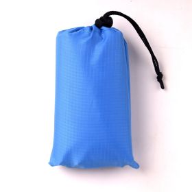 Lightweight Waterproof Floor Mat Mini Folding Beach Mat Outdoor Camping Moisture Proof Picnic Mat (Color: Blue)