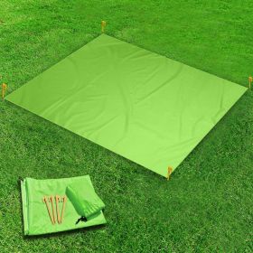 Lightweight Waterproof Floor Mat Mini Folding Beach Mat Outdoor Camping Moisture Proof Picnic Mat (Color: Green)